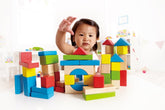 Hape Maple Wooden Blocks Building Set with Bag - 50pcs - Colorland Toys